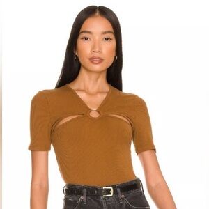 Pistola Camel Ribbed Top